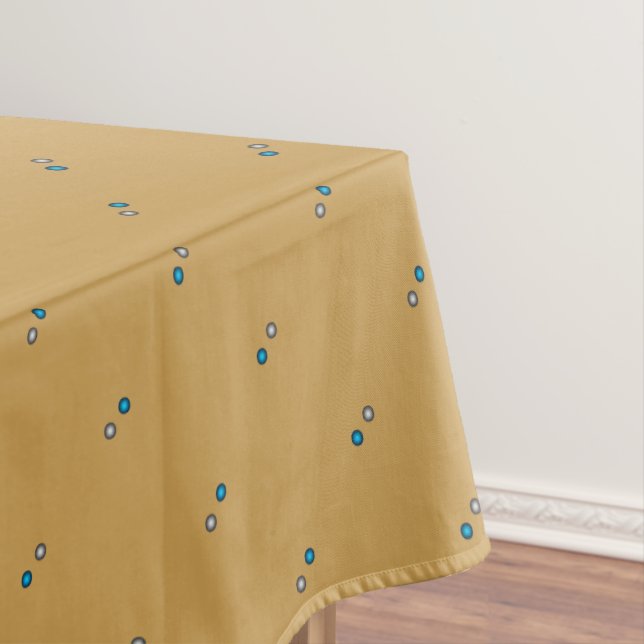 Nappe Motif à points métallisé bleu et argenté (In Situ)