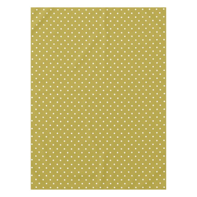 Nappe Motif à pois blancs jaune moutarde (Devant)