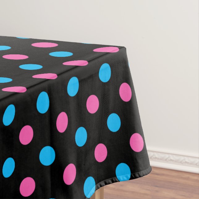 Nappe Motif à pois bleu rose noir (In Situ)