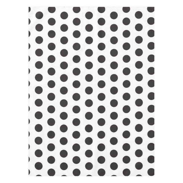 Nappe Motif à pois noir et blanc – Minimalisme Classique (Devant)