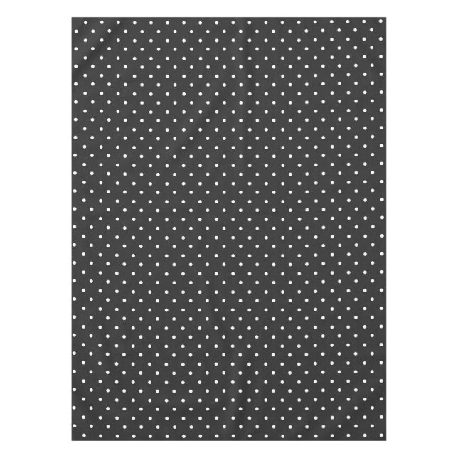 Nappe Motif à pois noir et blanc sans couture  (Devant)