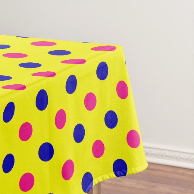 Nappe Motif à pois rose bleu jaune (In Situ)