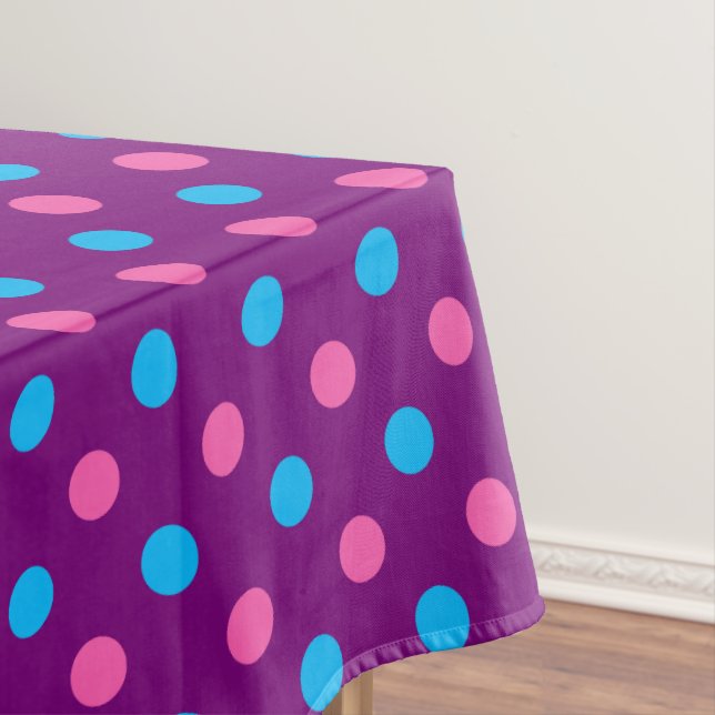 Nappe Motif à pois rose bleu violet (In Situ)