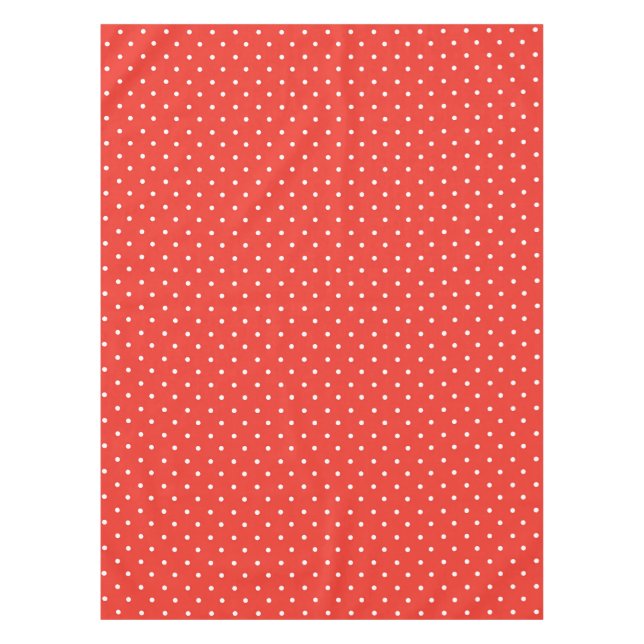 Nappe Motif à pois rouges sur fond uni (Devant)