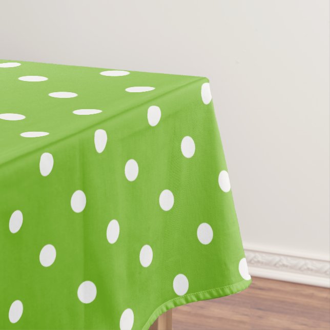 Nappe Motif à pois verts et blancs (In Situ)