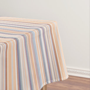 Nappe Motif à rayures or et bleu