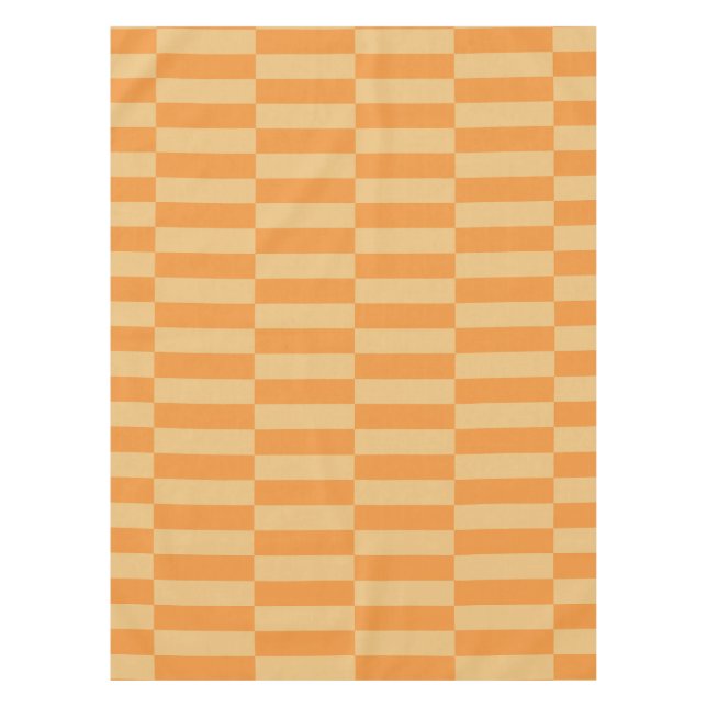 Nappe Motif à rayures orange mandarine et blé (Devant)