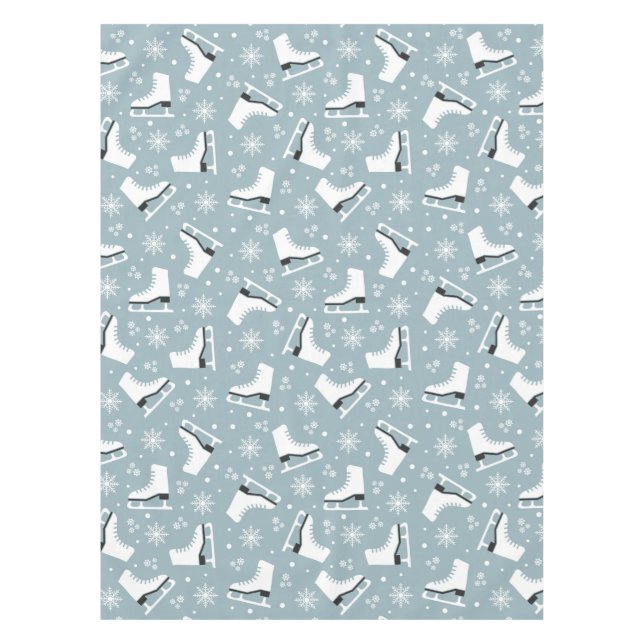 Nappe Motif à thème hiver avec patins à glace (Devant)