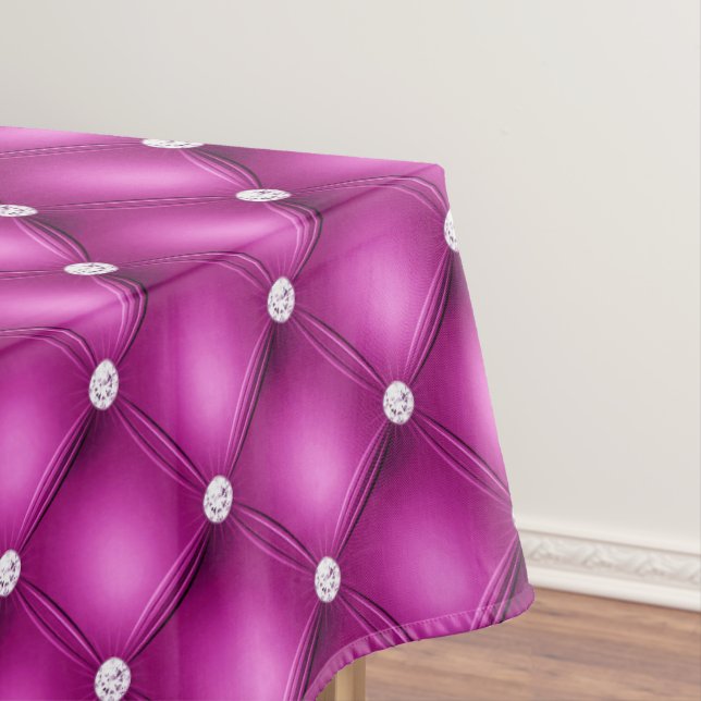 Nappe Motif à tufté en diamant rose de luxe (In Situ)