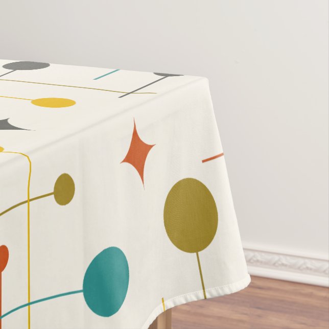 Nappe Motif Abstrait Atomique de Style Mid Century Moder (In Situ)