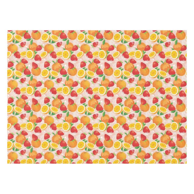 Nappe Motif abstrait avec la fraise (Devant (Horizontal))