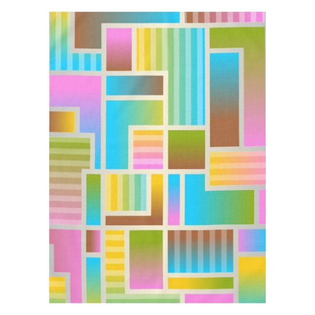 NAPPE MOTIF ABSTRAIT COLORÉ (Devant)