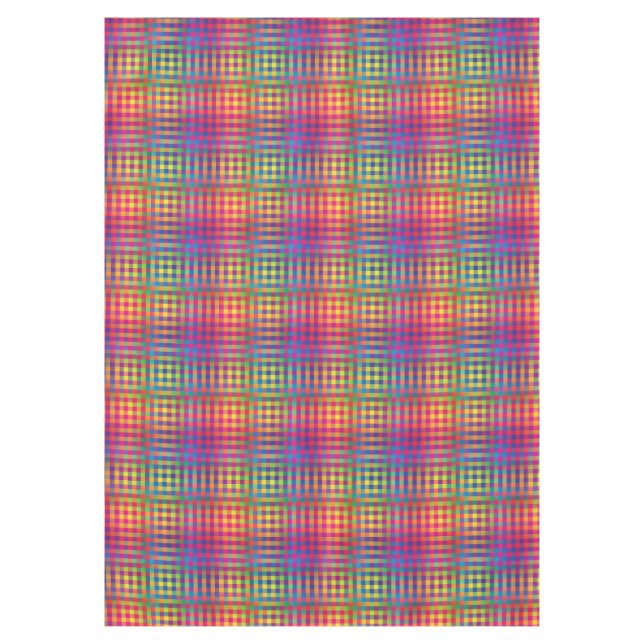 Nappe Motif Abstrait Coloré Damier (Devant)