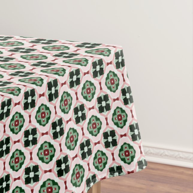 Nappe Motif abstrait de Noël funky boho rétro mignon (In Situ)