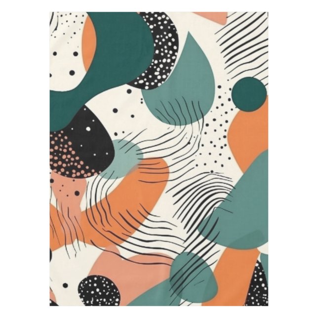 Nappe Motif Abstrait minimal sans fil - géométrique (12) (Devant)