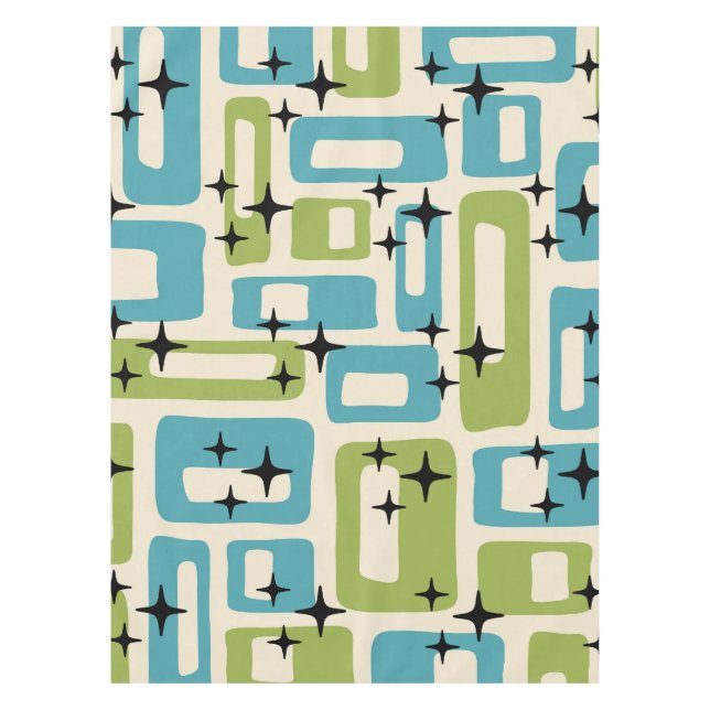 Nappe Motif Abstrait moderne du milieu du siècle (Devant)