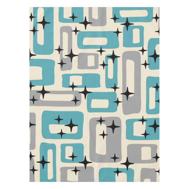 Nappe Motif Abstrait moderne du milieu du siècle (Devant)