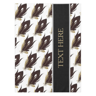 Nappe Motif Abstrait Moderne en Noir et Blanc