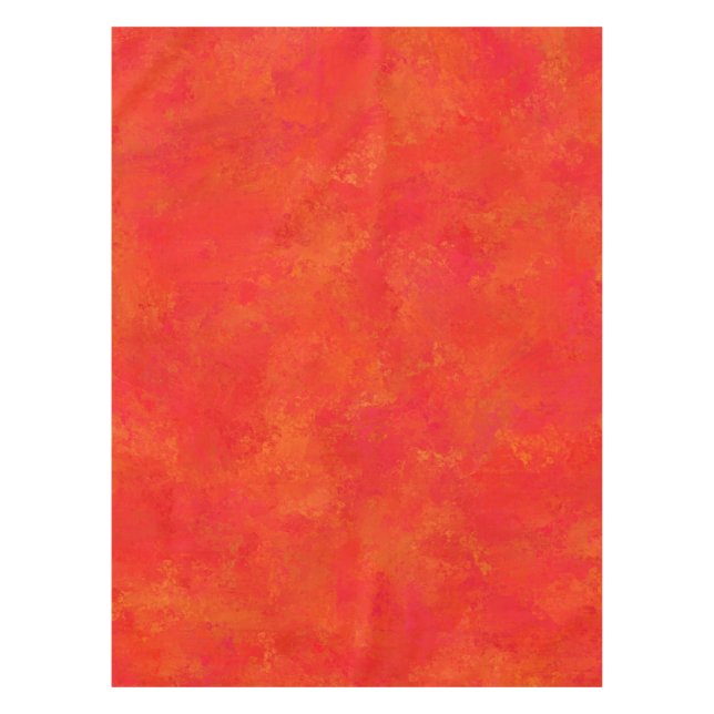 Nappe Motif Abstrait Orange Rouge (Devant)