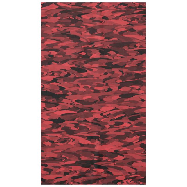 Nappe Motif Abstrait Rouge Noir (Devant)