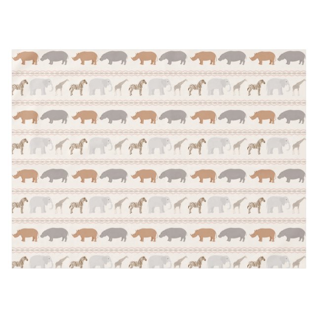 Nappe Motif africain 1 d'animaux (Devant (Horizontal))