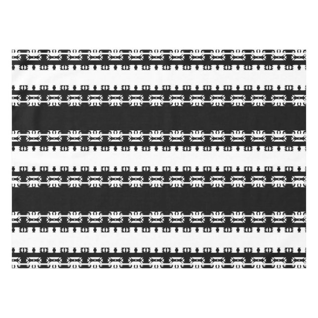Nappe Motif africain rythme ébène  (Devant (Horizontal))
