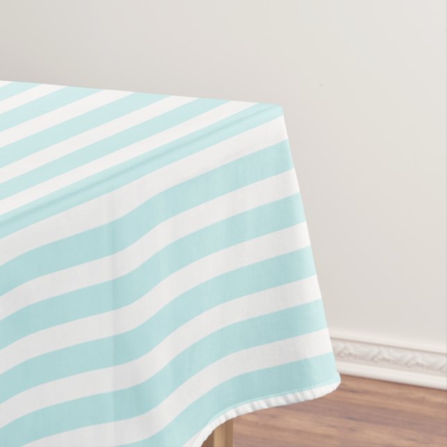 Nappe Motif Aqua/White Simple Stripes (In Situ)