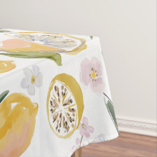 Nappe Motif aquarelle Citron & Myrtille