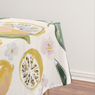Nappe Motif aquarelle Citron & Myrtille