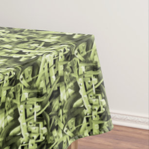 Nappe Motif aquarelle en vert Abstrait contemporain