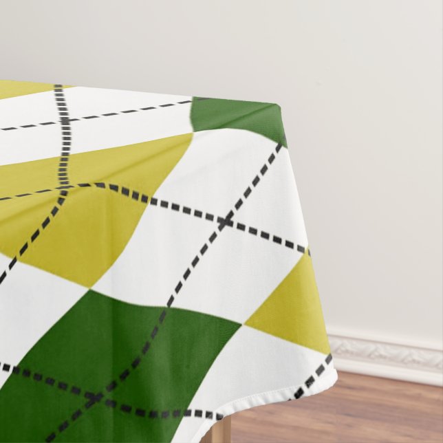 Nappe Motif Argyle Vert et Jaune (In Situ)