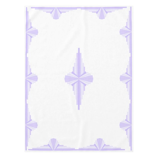 Nappe Motif Art déco à Lilac (Devant)