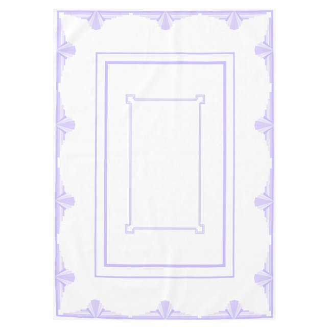 Nappe Motif Art déco à Lilac (Devant)
