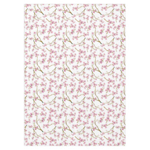 Nappe Motif assez rose d'aquarelle de fleurs de cerisier