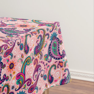 Nappe Motif assez rose de Paisley