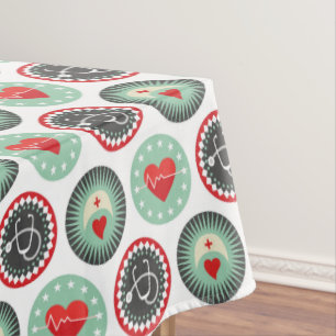 Nappe Motif audacieux d'infirmière - soins de santé de