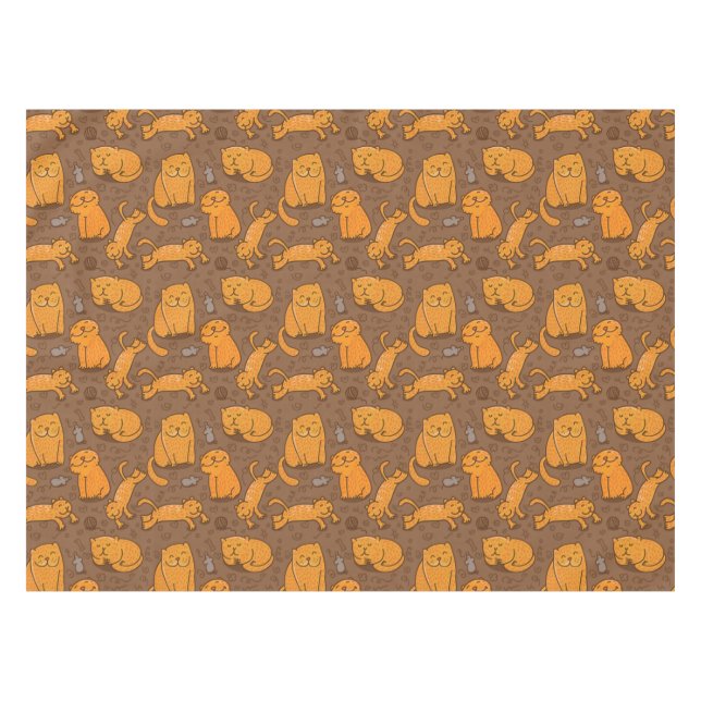 Nappe Motif avec des chats (Devant (Horizontal))