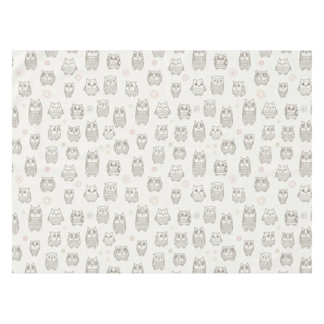 Nappe Motif avec des hiboux (Devant (Horizontal))
