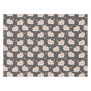 Nappe motif avec le petit sommeil d'ours