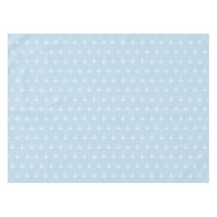 Nappe Motif avec les ancres blanches sur le bleu