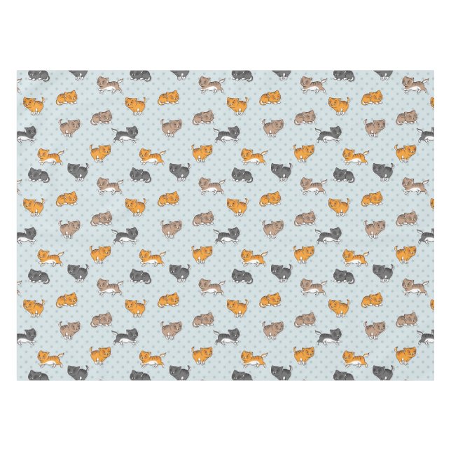 Nappe motif avec les chats drôles (Devant (Horizontal))