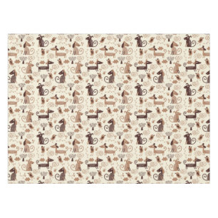 Nappe motif avec les chiens mignons