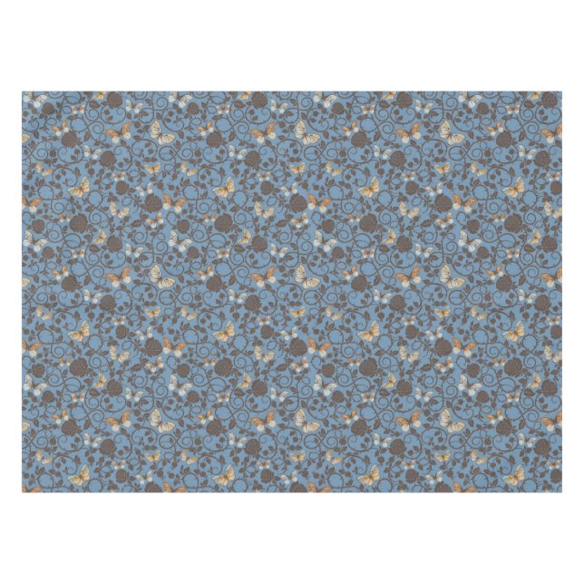 Nappe motif avec les roses et le papillon (Devant (Horizontal))