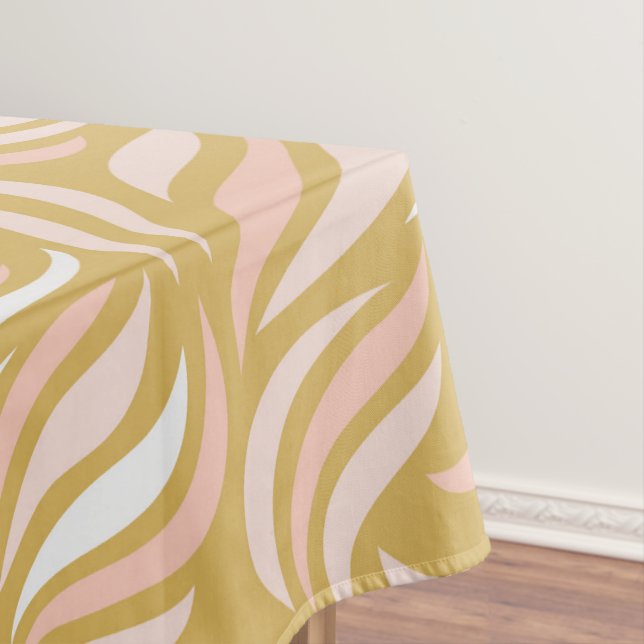 Nappe Motif beige de lignes ondulées élégantes (In Situ)