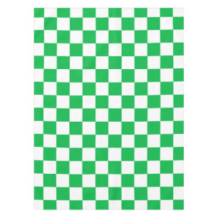 Nappe Motif blanc À damiers blanc vert