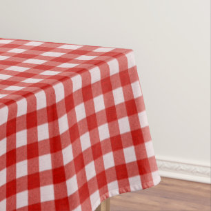 Nappe Motif blanc et rouge En vichy À damiers coton