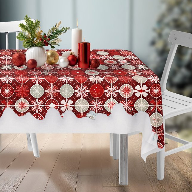 Nappe Motif blanc rouge Noël #13 ID1009 (Créateur téléchargé)