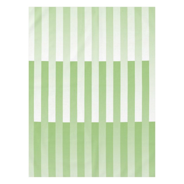 Nappe Motif blanc vert rayé (Devant)