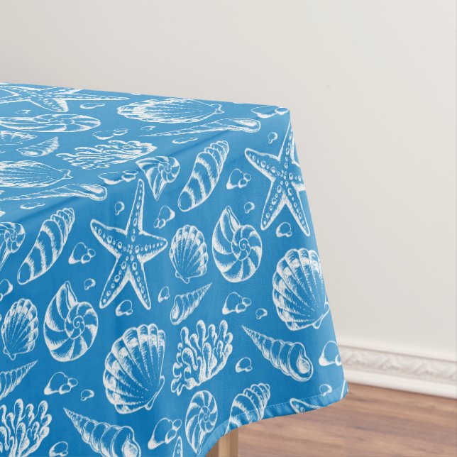 Nappe Motif bleu 2 de plage (In Situ)