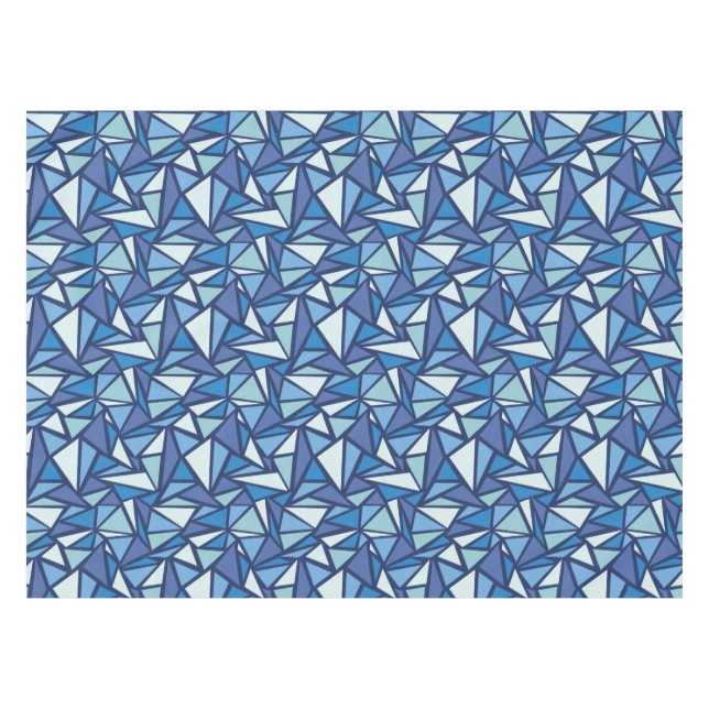 Nappe Motif bleu abstrait de Crsytal de glace (Devant (Horizontal))